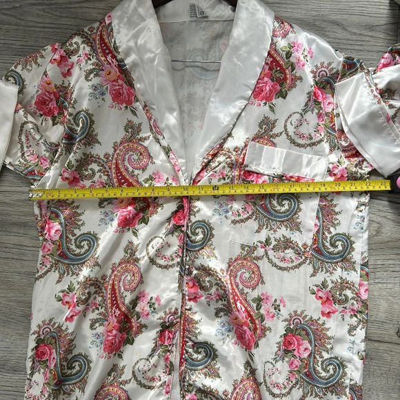 Kathryn Floral Button Night Shirt Sz M - Picture 6 of 9